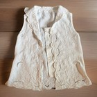 Vtg Edwardian Victorian Revival Romantic Lace Top Cottagecore Battenburg Blouse