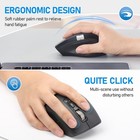 Wireless Bluetooth Side Scroll Mouse With Multi-device  Ergonomic Black 