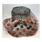 Felizhouse Party Women s Dress Hat Polka Dot Kentucky Derby Church Fancy Hat