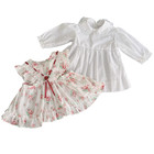 Vintage Mayfair Floral Lace Ruffle Dress Baby Girl 12m Roses Swiss Dot Pinafore