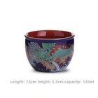 120ml Chinese Handpainted Green Dragon Teacup Enamel Ceramic Master Cup Tea Bowl