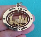 Nyc Souvenir Spinner Gold   Silver Key Ring Keyring Charm Keychain Lady Liberty