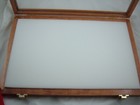 Oak Wood Showcase Display Case 12 X 18 X 2  Quality Made  Glass  Solid Oak 