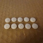  10  Antique White Glass Buttons Same Design Victorian   Old Vintage Ceramic  56