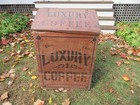 Antique Primitive Early 1900s Luxury Coffee General Store Wood Bin Box