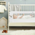 59  Breathable Safety Bed Rail Guard Toddlers Kids Baby Swing Down Bedrail White