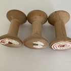 Wooden Spools Thread Sewing Unique Vintage Lot 3 Crafts American Thread Co 2 25   