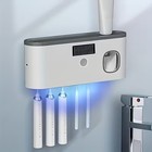Uv Light Toothbrush Sterilizer Holder Cleaner   Automatic Toothpaste Dispenser  