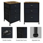 Sorbus  Nightstand With Top Shelf And 3 Drawers - Wood Farmhouse D  cor Style