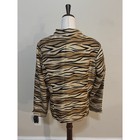 Silkland Vintage Tiger Print Full-zip Collared Jacket 100  Silk Size 16