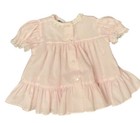 Vintage 80s Bryan Baby Girl Pink Lace Ruffle Dress Usa Made 3-6 Months