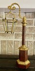 Antique French Empire Gilt Bronze Rouge Marble Lantern Garniture  C 1820 Rare
