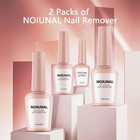 Acetone-free Gel Nail Polish Remover 2 Pack 15ml     3-5 Minute Soak Off For Gel N
