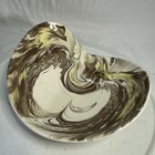 Vintage Mcm Large Ceramic Swirl Drip Glaze Platter Ashtray