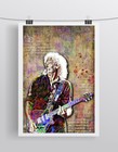 Brian May Of Queen 12x18inch Poster Queen Tribute Brian May Art Shipping Us