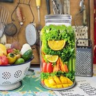 128 Oz Mason Jars Wide Mouth 2 Pack  1 Gallon Glass Large Jars With Airtight Lid