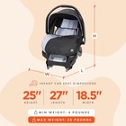 Baby Trend Ally Newborn Baby Infant Car Seat Travel System With Cover  Stormy