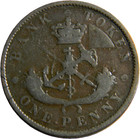 Bank Of Upper Canada 1852  1 Penny  Token   05585 