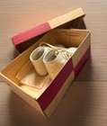 Lot Of 2 Vtg Leather Baby High Top Shoes Size 3 E Boxed Niederman s 1970s    paper