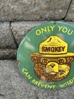 Vintage Smokey The Bear Porcelain Sign Forest Service National Park 12 