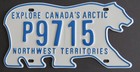 Bear - Northwest Territories Canada License Plate   2010  Pick A Number