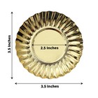 Gold 50 Round 3 5  Metallic Mini Paper Dessert Plates Scalloped Rim Party