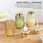 Glass Liquid Soap Dispenser  Refillable Liquid Dispenser With Gold Pump 