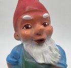Vintage 6    Hard Rubber Plastic Gnome 1954 Garden Fantasy Decor Rare  