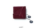 Sunbeam Queen Electric Heated Microplush Blanket In Garnet Red