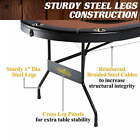 Foldable Poker Table 10 Player Texas Holdem Casino Game Cup Holders Game Room