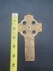 Vintage Brass 5  Irish Celtic Cross Wall Hanging