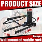 Heavy Duty Black Metal Saddle Rack Wall Mount   Freestanding For Saddle Bag
