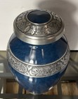 Adult Human Cremation Urn 11    With Bagcapacity Blue Marble Etched Xl