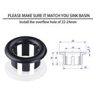 Skypia 4 Pcs Sink Overflow Ring Set Bathroom Accessary Kitchen Black 