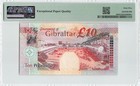 Gibraltar 10 Pounds 2002  P-30  B002138  Pmg 65 Epq Gem Unc  Scarce Qeii
