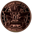 Copper Art Coins   Capped Bust Design   Three-piece Set   Fine  999 Bullion