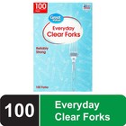  2 Pack  Great Value Plastic Everyday Clear Forks  100 Count