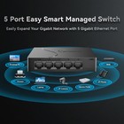 5 Port Easy Smart Managed Ethernet Switch Gigabit Switch  Network Hub  Black 
