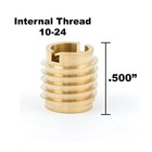 E-z Lok 400-3 Threaded Inserts For Wood  Installation 10-24  6 Count   Gold 