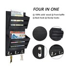 Rustic Mail Organizer Wall Mount With 4 Key Hooks mail Holder Wall Mounted   ha   