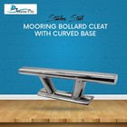 Marine City 8  Mooring Bollard Cleat With Curved Base Stainless Steel Heavy Duty