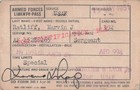 Usaf Armed Forces Liberty Pass Military Pilot Marvin Ratliff 1951 Apo 994