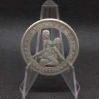 Cut Coin Dollar Skull Indian Brutal Warrior Gothic Fantasy Art Hobo Coin