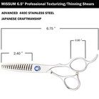 6 5  Professional Texturizing Scissors Hair Thinning Shears Cutting Teeth She   