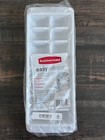Rubbermaid Ice Cube Tray Easy Release White Plastic 16 Cubes Dishwasher Safe New