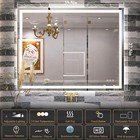 28 36in Led Bluetooth Mirror Bathroom Wall Vanity Mirror Dimmable Tempered Glass