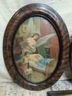 Lot 3 Jesus Angel 1920 s Prints Oval Frame Antique Vintage Church Religious Art 