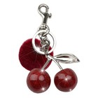 Cherry Keychain Resin Silver Charm Cute Handbag Accessories Key Chain