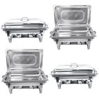 Chafing Dish Buffet Set 4 Pack 8qt Stainless Steel Chafer For Catering