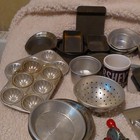 Vintage Toy Pretend Play Kitchen Metal Cookware Lot Pots Pans Utensils
